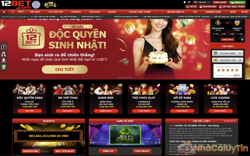 tổng quan nhà cái 12bet